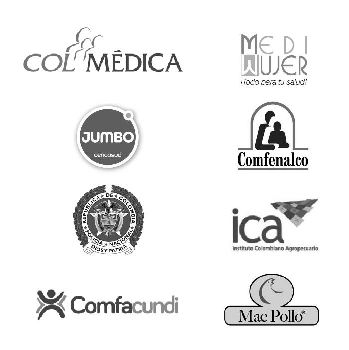 Logos de empresas que requieren y utilizan los servicios de dispensadores de turnos de software de tecnología Plus