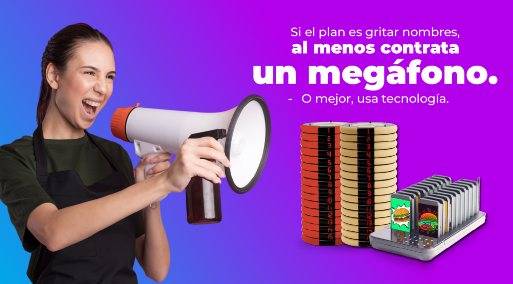 sistema de llamado para restaurantes autoservicio
