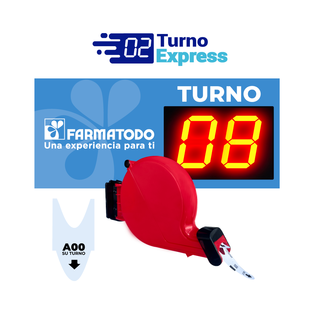 Turnero TurnoExpress con dispensador manual de tickets y pantalla LED